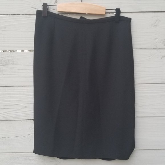 Armani Collezioni Black Ruched Knee Length Skirt - Picture 3 of 7